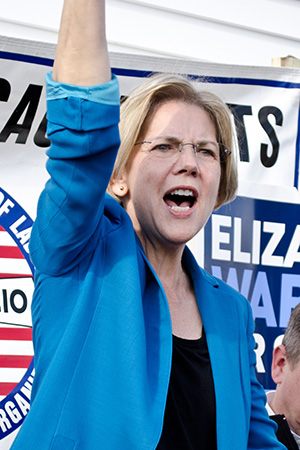 Elizabeth Warren at a campaign rally in Auburn, Massachusetts © Tim PIERCE / FLICKR
